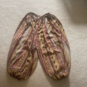 Free people silk pallazo pants